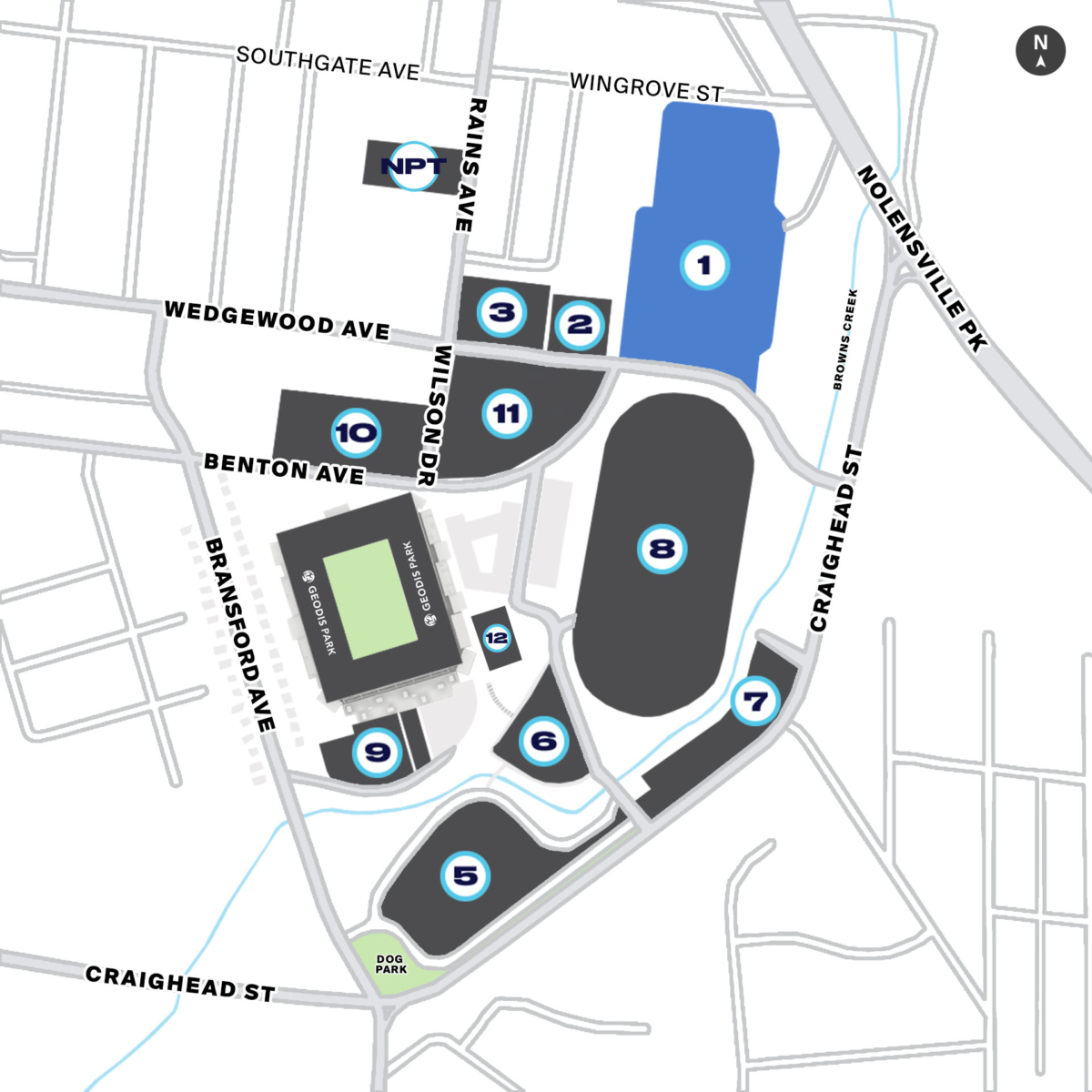 geodis-park-lot-1-map