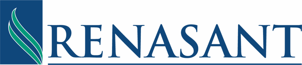 renasant logo - full color - blue wordmark